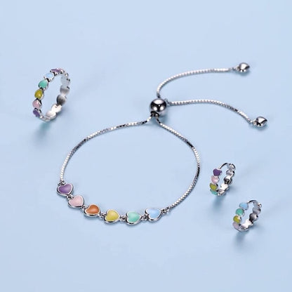 Sterling Silver Paw Print Bracelet – Adjustable Fit