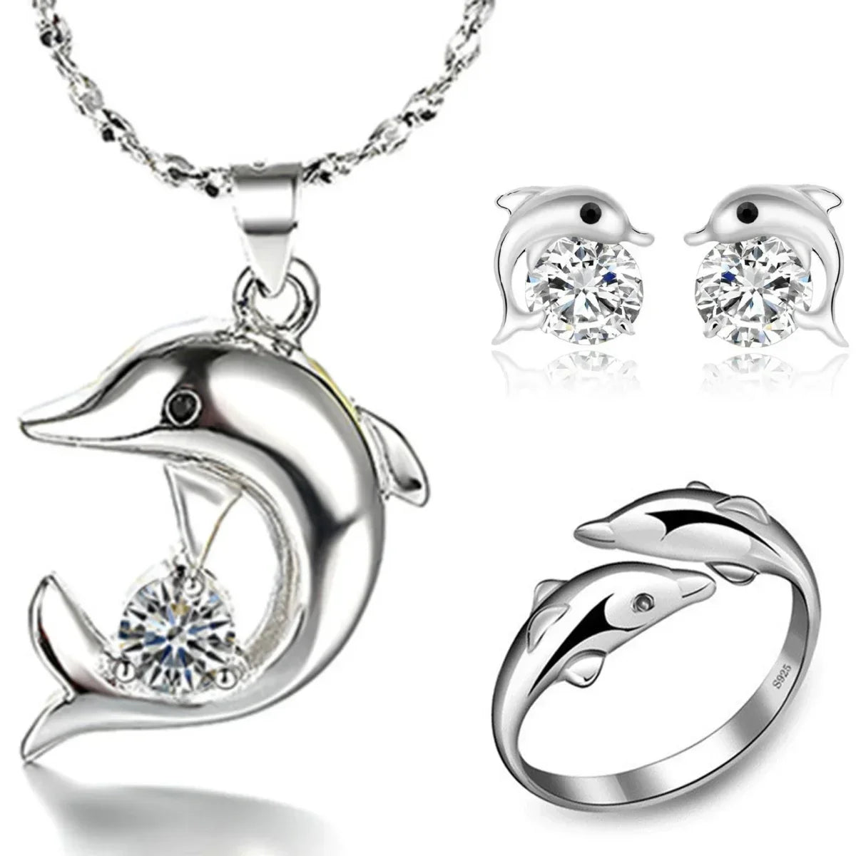 Sterling Silver Dolphin Jewelry Collection