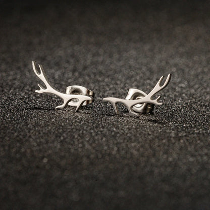 Deer Antler Stud Earrings
