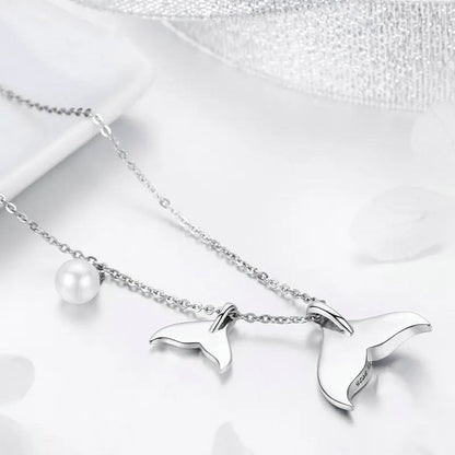 Whale Tail Pearl Ocean Necklace